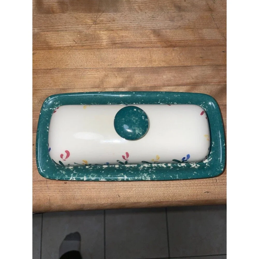 Flower Garden Ceramic Butter dish